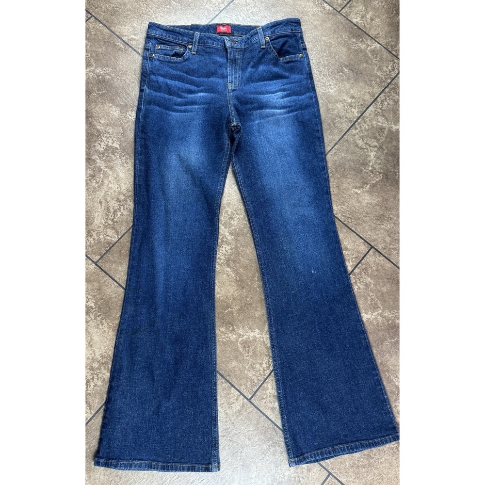 Y2K Mossimo Denim Mid Rise Stretch Flare Bootcut Bareback Jeans Junior Sz 15